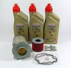 Service Kit Ölwechsel Öl + Ölfilter + Luftfilter + Zündkerzen passend für Suzuki GS 500 E