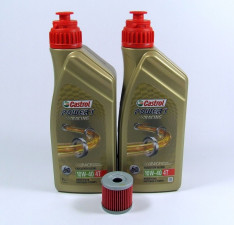 Service Kit Ölwechsel Öl+ Ölfilter Castrol Racing 10W-40 passend für Suzuki DRZ 400 DR-Z400