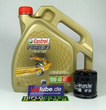Service Kit Wartung Ölwechsel Castrol Power1 Racing 10W-40 4T HF303  passend für Honda