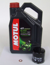 Service Kit Wartung Ölwechsel Motul 5100 4T 10W-40 HF204 passend für Kawasaki