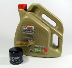 Service Kit Wartung Ölwechsel Castrol Power1 Racing 4T 10W40 HF204 passend für Kawasaki