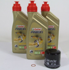 Service Wartung Ölwechsel Castrol 10W-40 passend für Yamaha MT 09 07 XSR Tracer 700 900