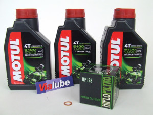 Service Wartung Ölwechsel Kit Motul 5100 10W-40 HF 138 passend für Suzuki DL 650 V-Strom