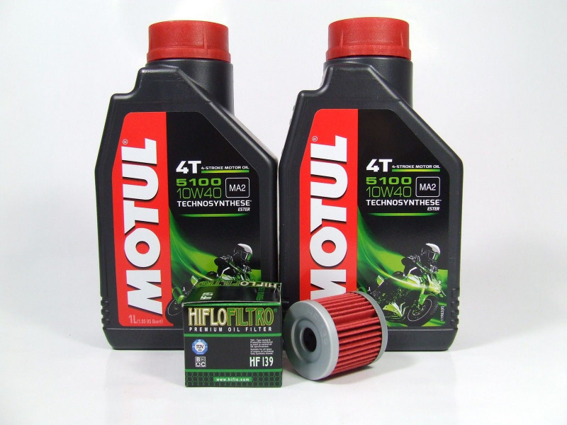 Ölwechsel Set Ölfilter + Mannol Öl SAE 10W-40 4 Liter für Honda Kawasaki