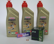 Service Wartung Ölwechsel Kit Castrol Power1 10W-40 HF 138 passend für Suzuki DL 650 V-Strom